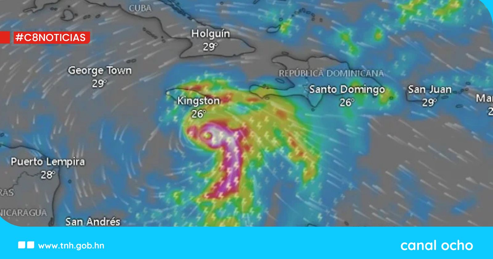 Huracán Melissa avanza como potente categoría 4 en el Caribe